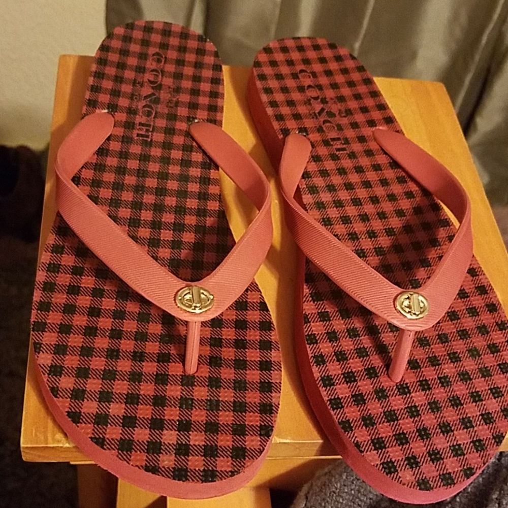 Coach flip flops